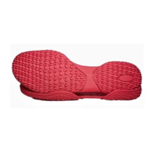 Solid Red Dense Oval Raised Bump Grain Anti-slip Rubber Boxing Shoe Outsole Midfoot Smooth Anti-torsion Support Flexible Ground-feel Wrestling Combat Training Sole OEM Logo & Color Customization Available