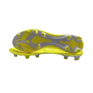 Yellow Silver Two-tone Diamond Reinforcement Structure TPU FG Soccer Outsole Multi-angle Cleats Anti-torsion OEM Custom Football Boot Replacement Sole
