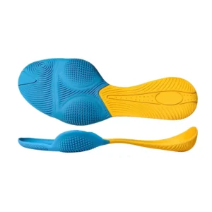 Blue Yellow Two-Tone Rubber Boxing Shoe Outsole, Anti Slip Wear Resistant Boxing Training Rubber Sole